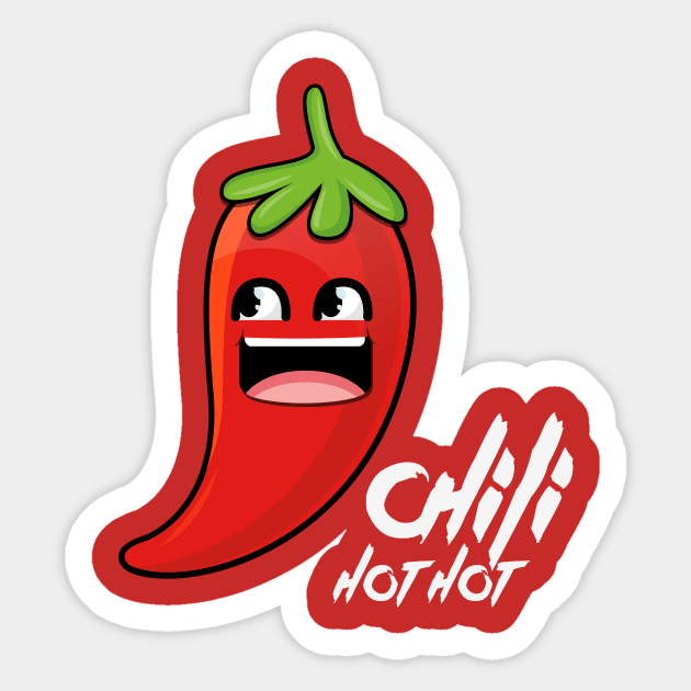 Chili Hot Hot Sticker by Lemongraphic